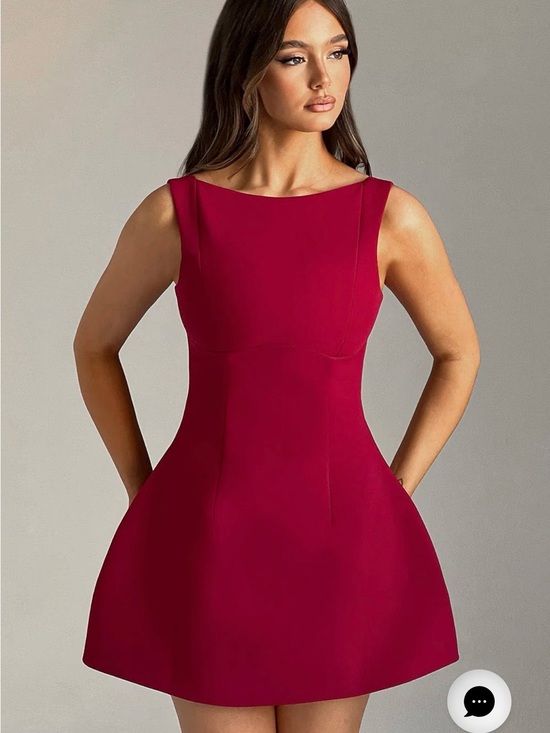 babyboo Dresses & Skirts - Classic Sleeveless Burgundy Mini Dress with Flared Skirt